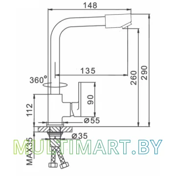 Смеситель Ekko E4323 картинка 2